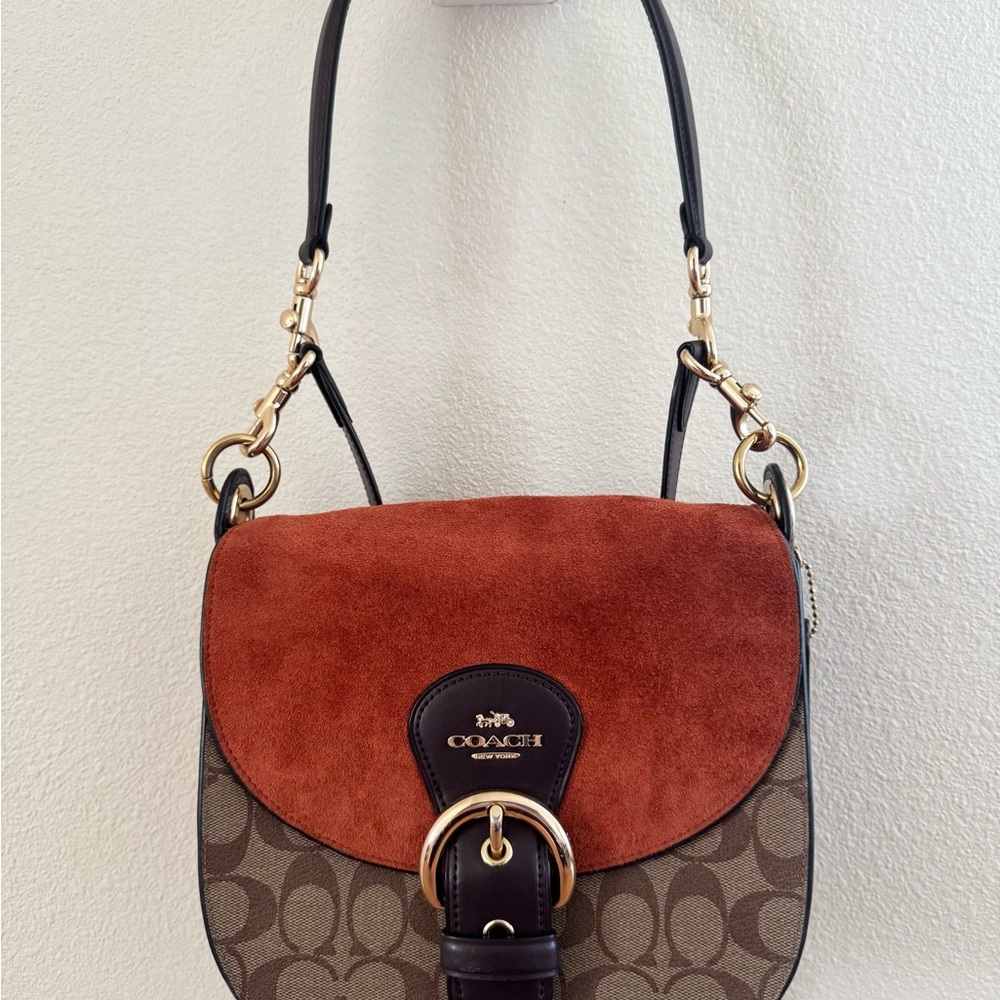 Coach Brown and Tan Crossbody Bag